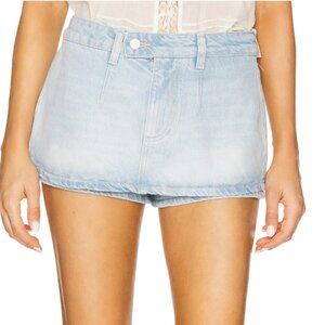 Free People We The Free Gallivanting Peekaboo Skort Blue Denim